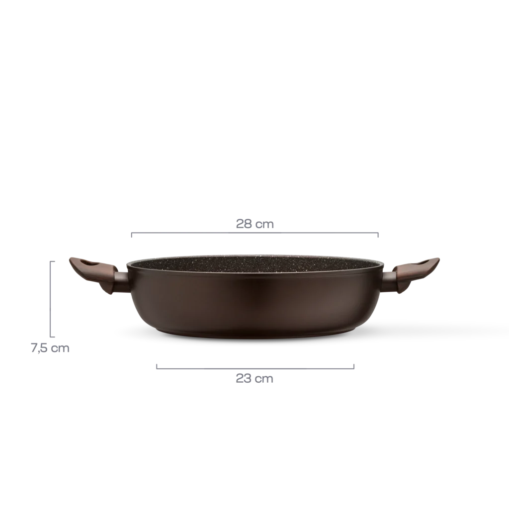 Saute pan / deep skillet 28cm, STONE STRONG