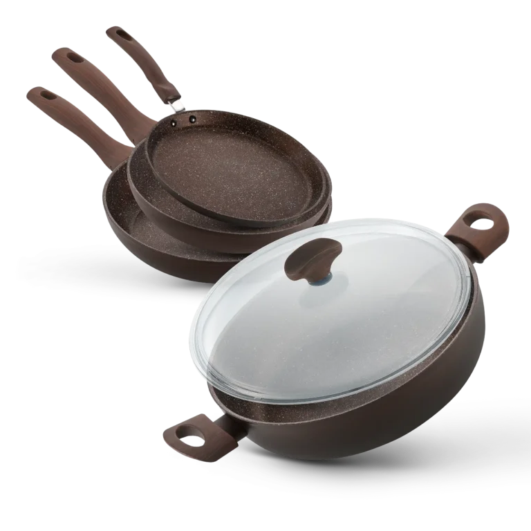 Frying pan SET, STONE STRONG - GRANIT - 5 pcs