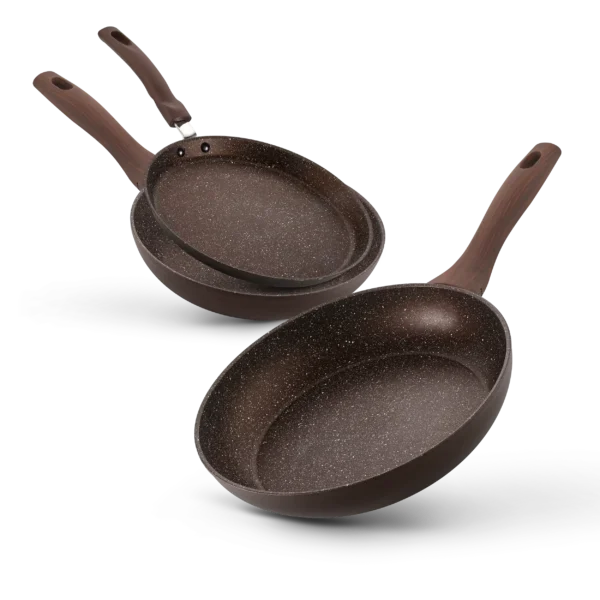 Frying pan SET, STONE STRONG - GRANIT - 3 pcs