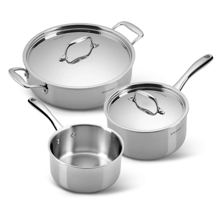Pot SET 3-ply Stainless steel 18/10 - 5 pcs
