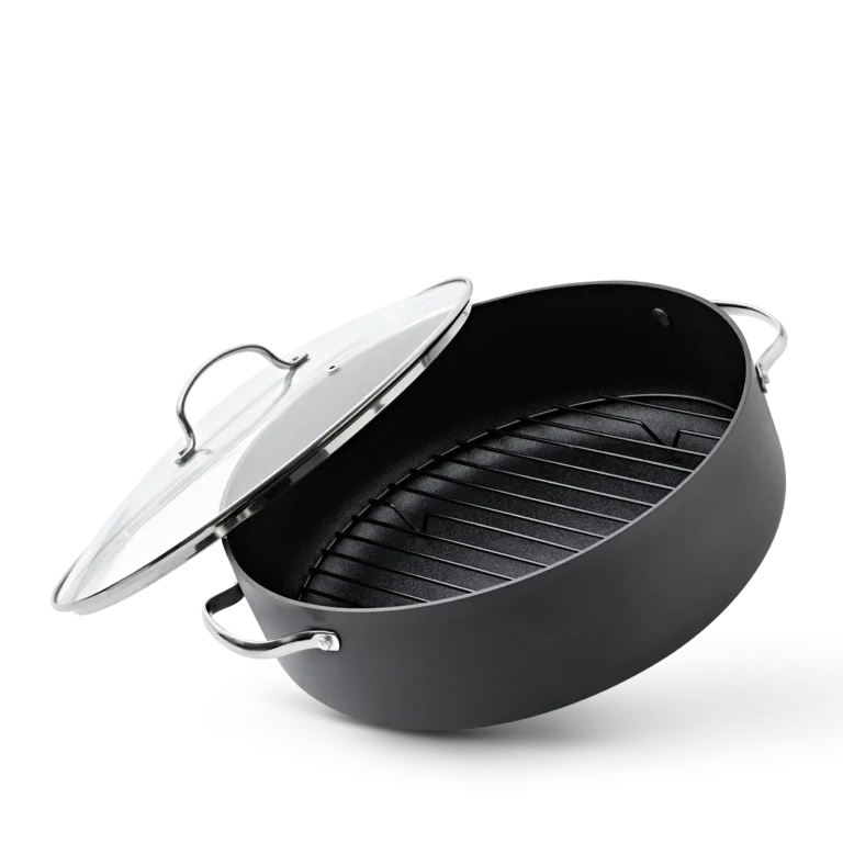 Roaster/casserole 12.0L, Ø 34cm, round, rack and lid included, PROCHEF