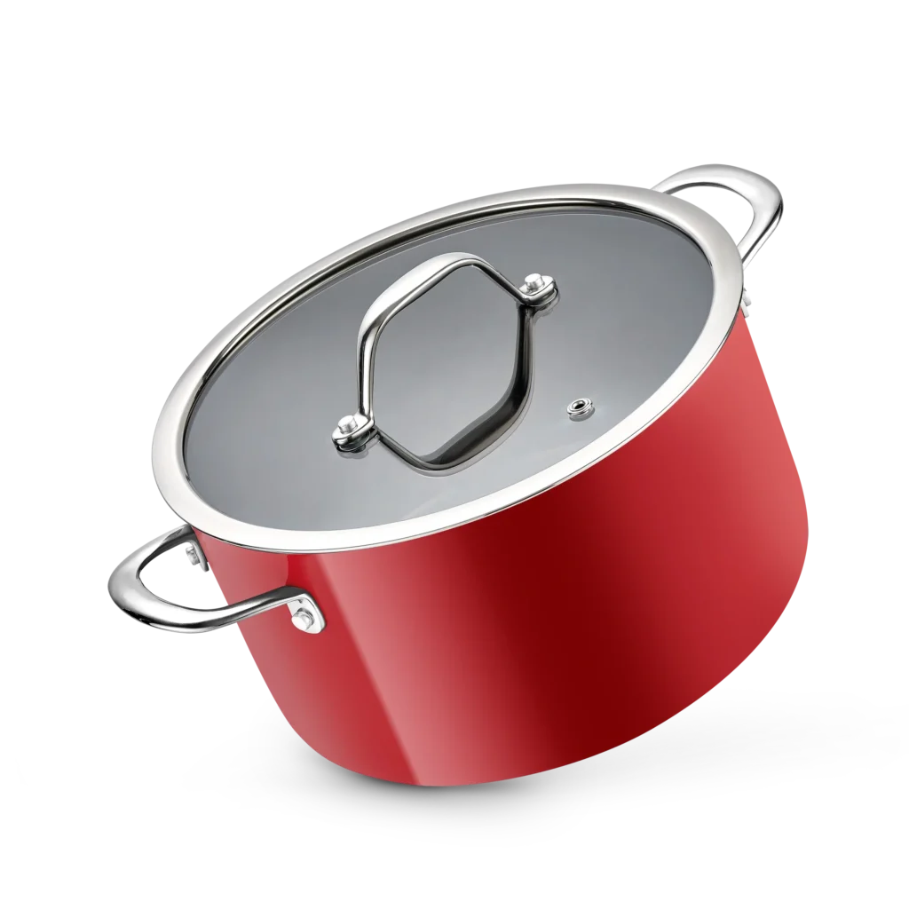 Cooking pot 6.3L, Ø 24cm, EMAILLE SUPERIORE RED