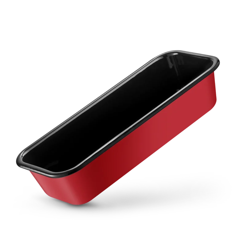 Bread/loaf pan rectangular 32x13cm, EMAILLE SUPERIORE RED