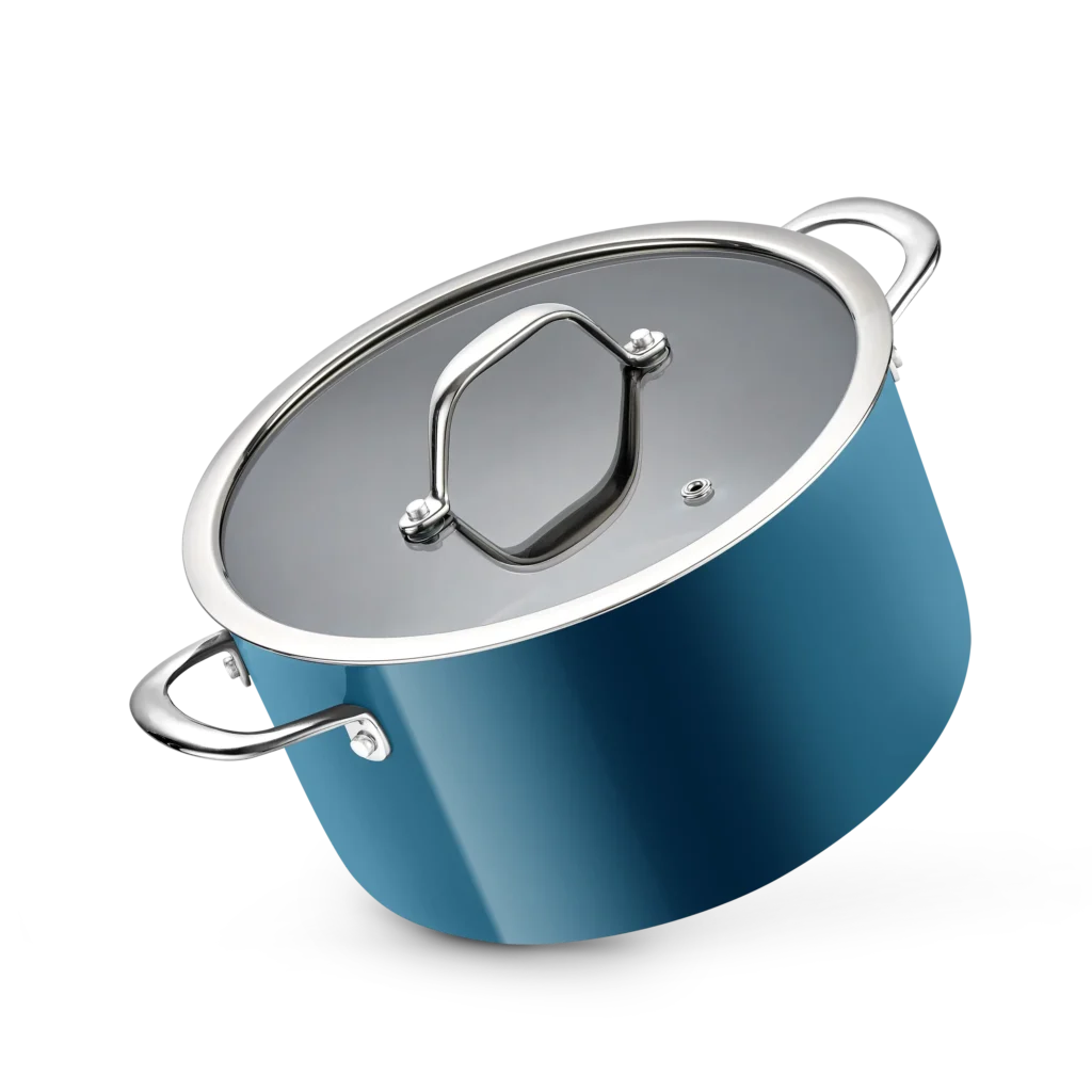 Cooking pot 6.3L, Ø 24cm, EMAILLE SUPERIORE BLUE
